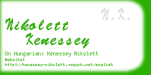 nikolett kenessey business card